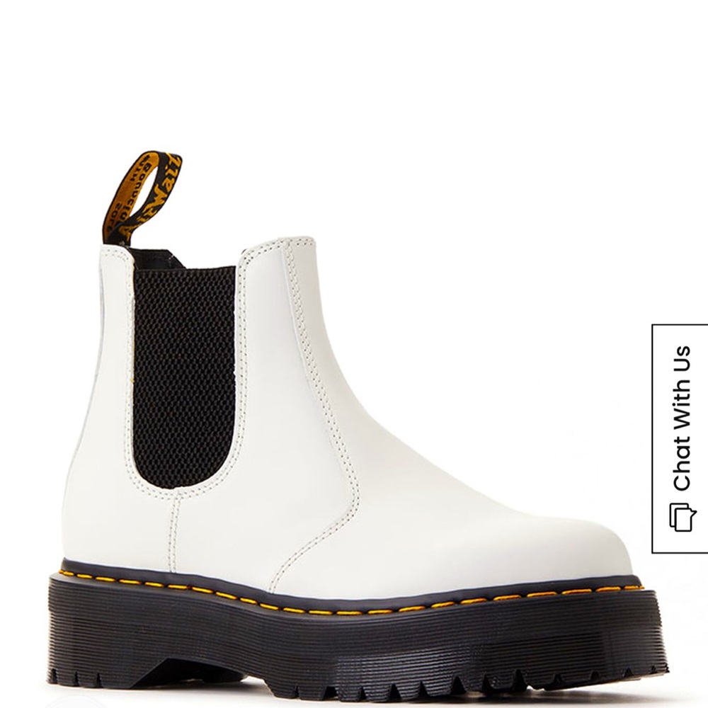 Dr. Martens 2976 Platform Chelsea Boots in White